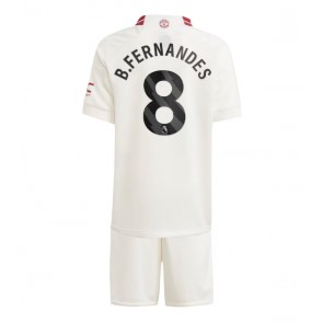 Manchester United Bruno Fernandes #8 Rezervni Dres za Dječji 2023-24 Kratak Rukavima (+ kratke hlače)
